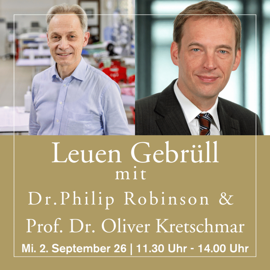 2. September 2026 - mit Dr. Philip Robinson & Prof. Dr. Oliver Kretschmar